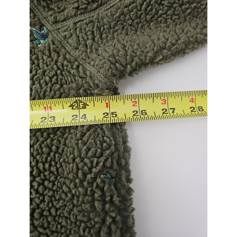Brooks Brothers Green Fleece Jacket Duck Embroidered Full Zip Size XL - Picture 12 of 15
